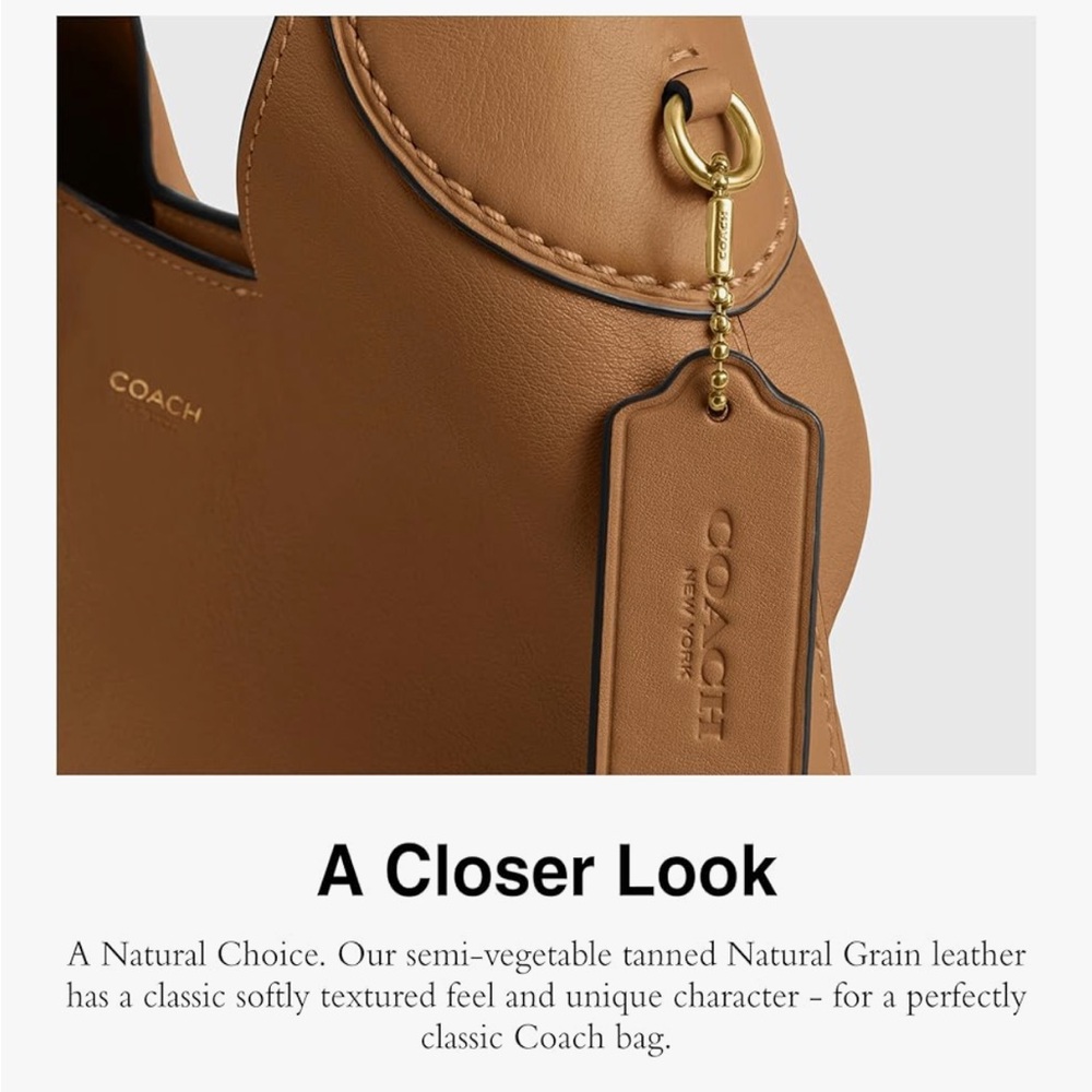 Coach Brooklyn Shoulder Bag 28 in Honey Brown - Picture 5 of 12